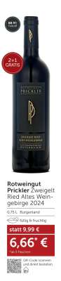 Rotweingut Prickler Zweigelt Ried Altes Weingebirge 2024