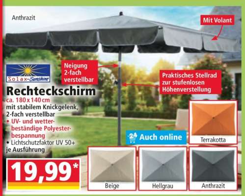 Solax-Sunshine Rechteckschirm