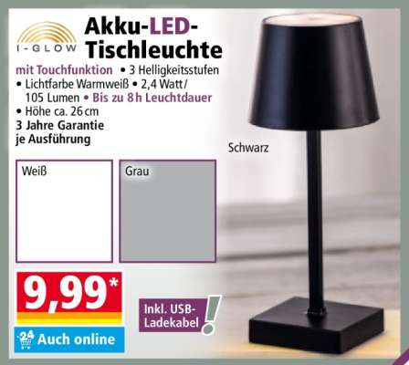 Akku-LED-Tischleuchte