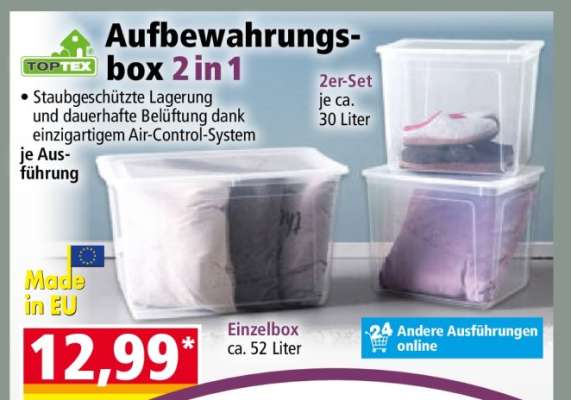 Aufbewahrungsbox 2 in 1