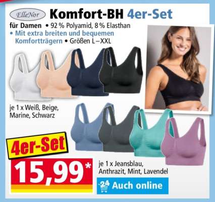Komfort-BH 4er-Set
