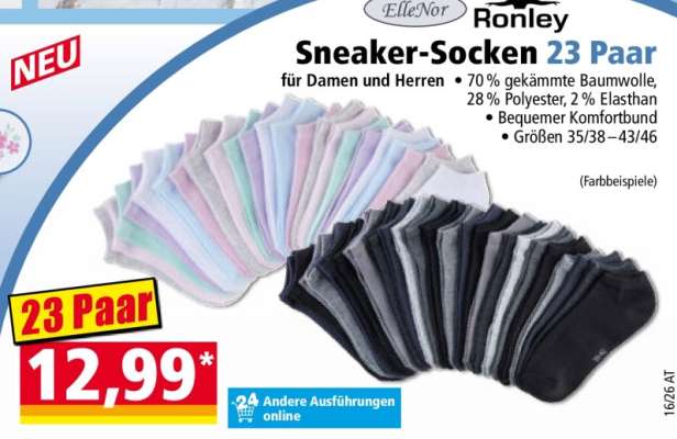 Sneaker-Socken 23 Paar