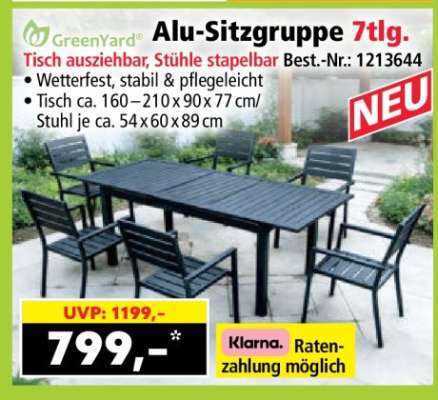 Alu-Sitzgruppe 7tlg.