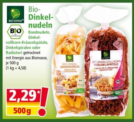 Bio-Dinkelnudeln