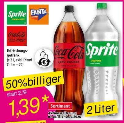 Coca-Cola Zero Zucker / Sprite