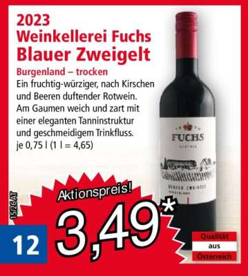 2023 Weinkellerei Fuchs Blauer Zweigelt