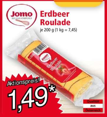 Jomo Erdbeer Roulade
