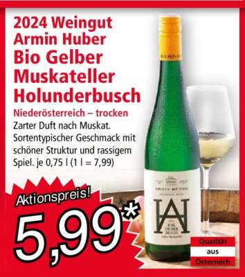 2024 Weingut Armin Huber Bio Gelber Muskateller Holunderbusch