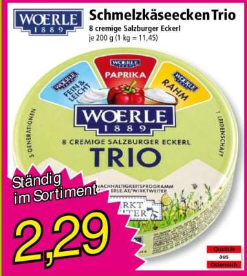 Schmelzkäseecken Trio