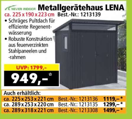 Metallgerätehaus LENA