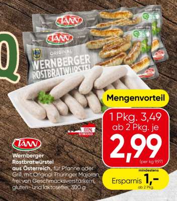 TANN Wernberger Rostbratwürstel