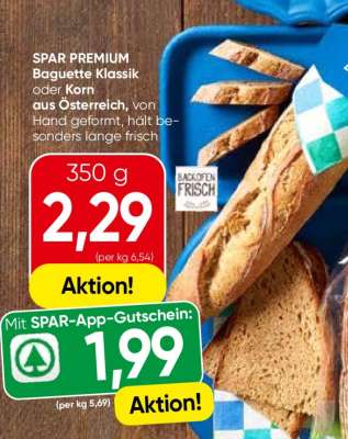 SPAR PREMIUM Baguette Klassik oder Korn