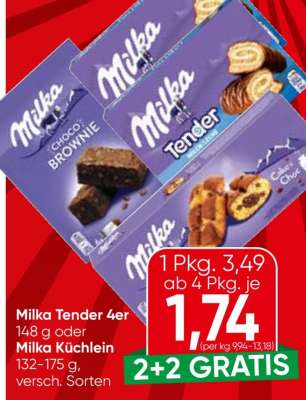 Milka Tender 4er