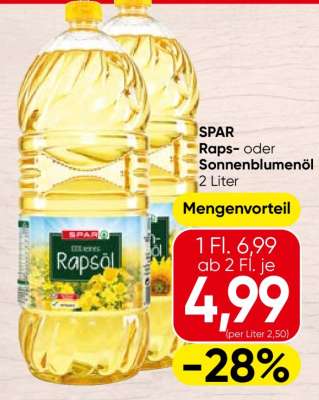SPAR Raps- oder Sonnenblumenöl