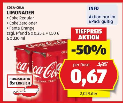 Coca Cola Limonaden