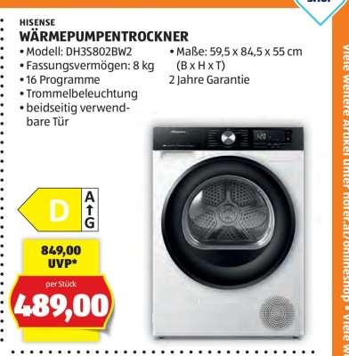 HISENSE WÄRMEPUMPENTROCKNER