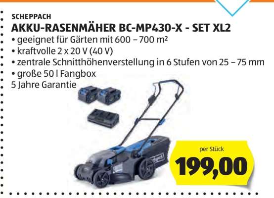 AKKU-RASENMÄHER BC-MP430-X - SET XL2