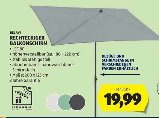 BELAVI RECHTECKIGER BALKONSCHIRM