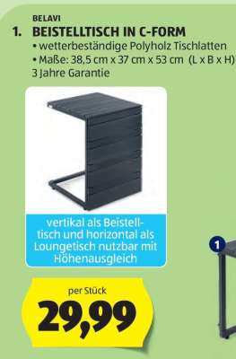 BEISTELLTISCH IN C-FORM