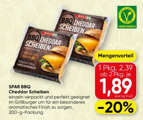SPAR BBQ Cheddar Scheiben
