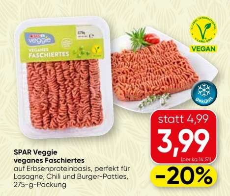 SPAR Veggie veganes Faschiertes