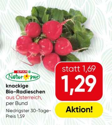 SPAR Natur*pur knackige Bio-Radieschen